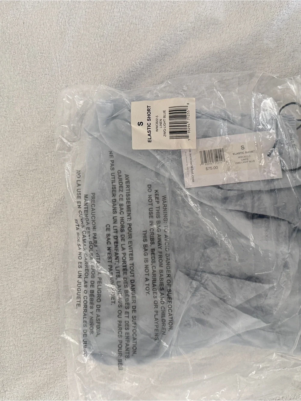 NWT- WeWoreWhat Light Blue Linen Shorts-S